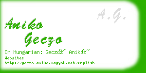 aniko geczo business card